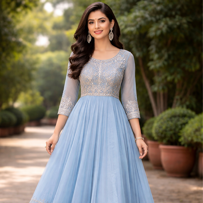 Blue Designer Kurtis