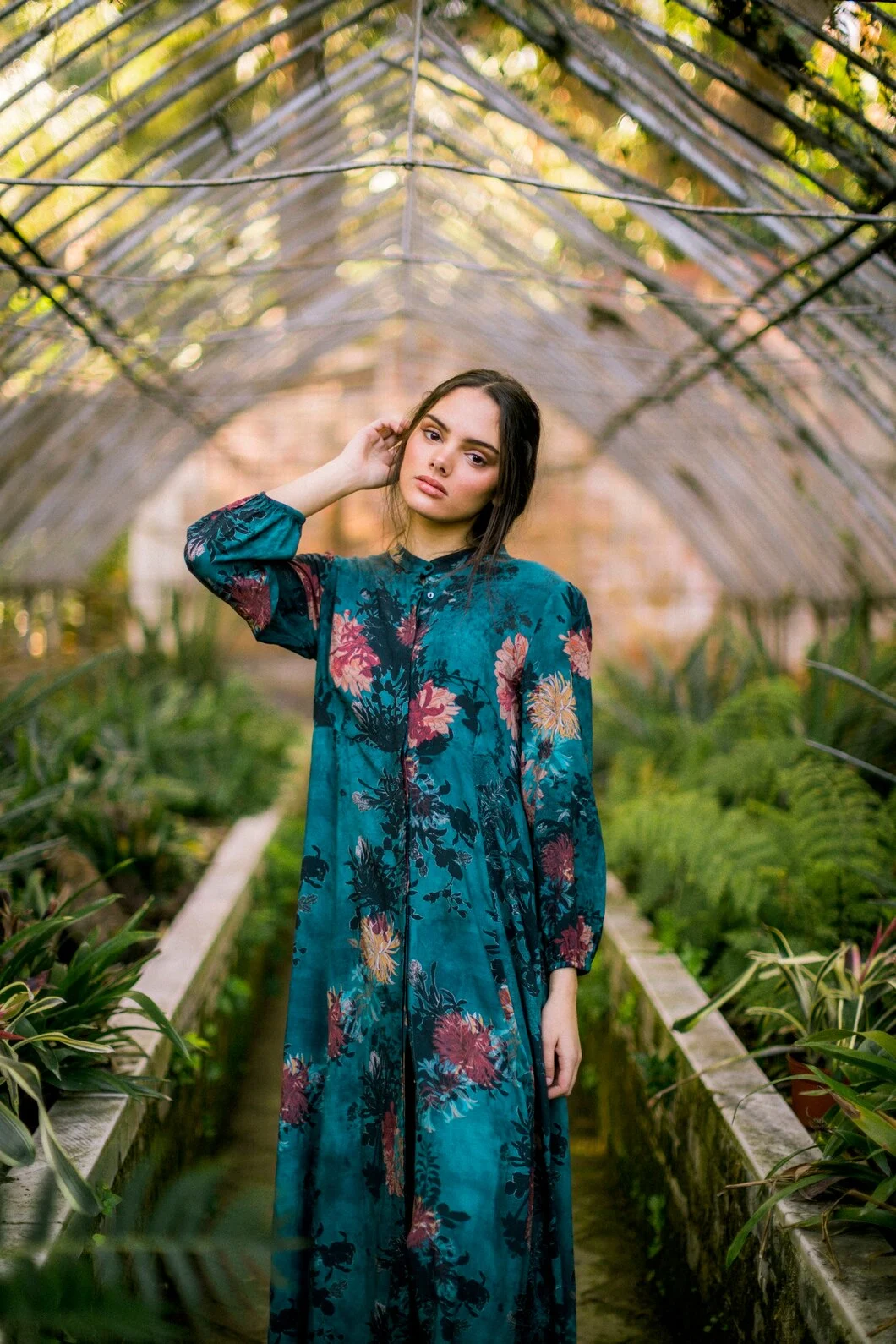 front-view-woman-green-house_23-2148261258
